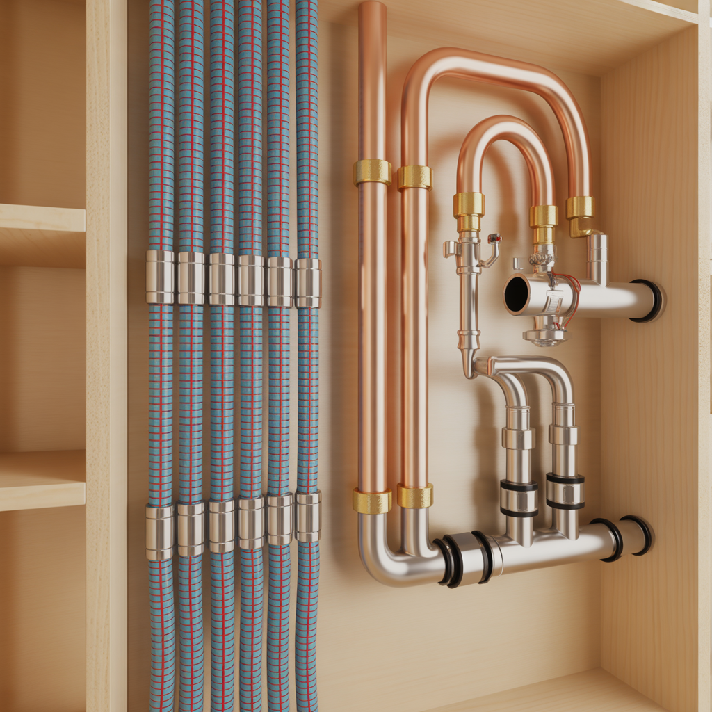 materialval for tappvatten jamforelse av pex koppar rostfrit